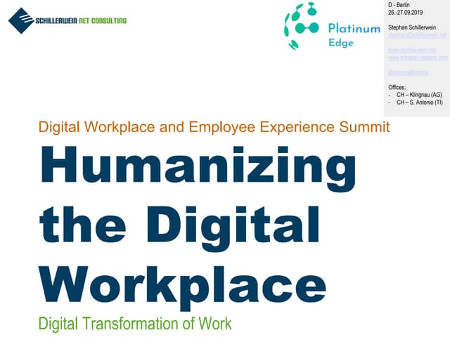 Humanizing the Digital Workplace