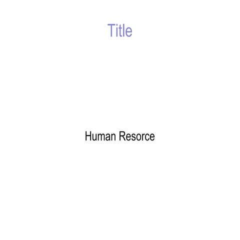 Human resource