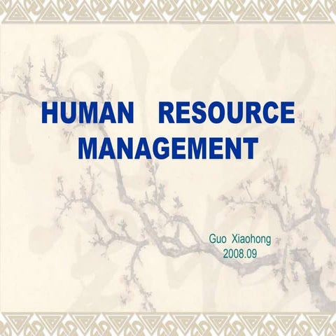 Human resource management