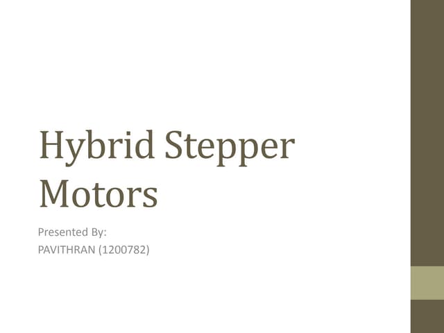 Hybrid stepper motors