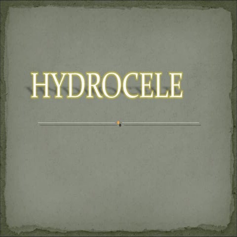 Hydrocele