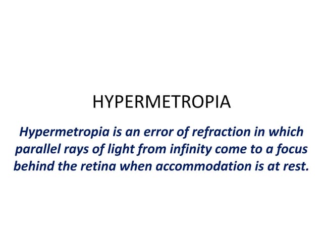 Hypermetropia