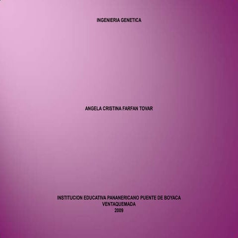 INGENIERIA GENETICA