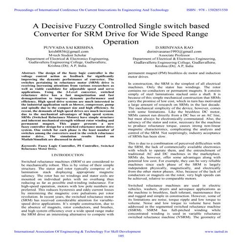 Iaetsd a decisive fuzzy controlled single switch based