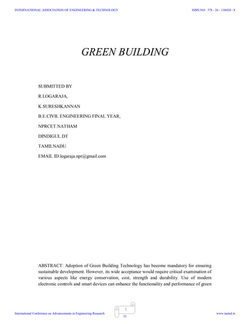 Iaetsd green building