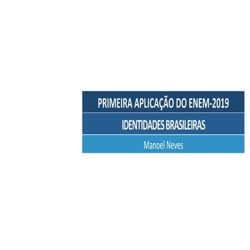 ENEM-2019: Identidades brasileiras