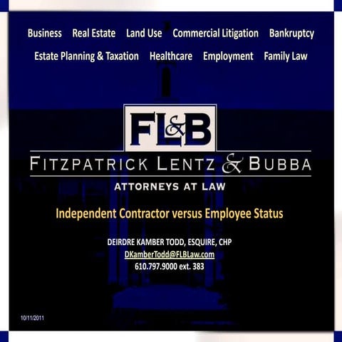 Independent Contractors v. Employees-- How to Avoid Misclassification