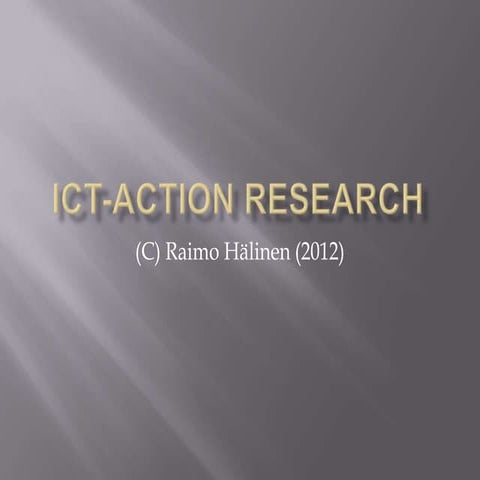 Information Systems  Action research methods