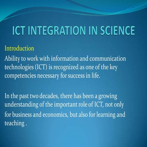 Ict integration in science