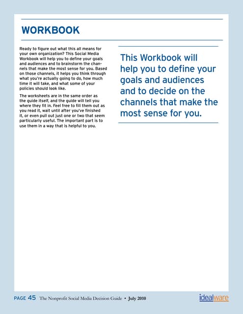 Idealware social media_workbook