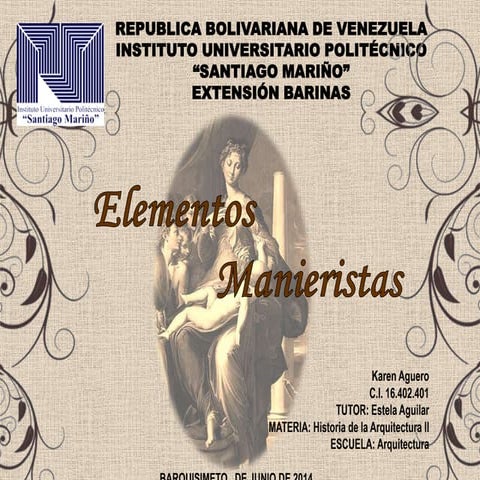 Identificación de elementos manieristas