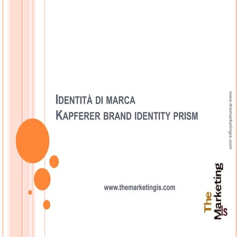 Identità di marca. Kapferer brand identity prism