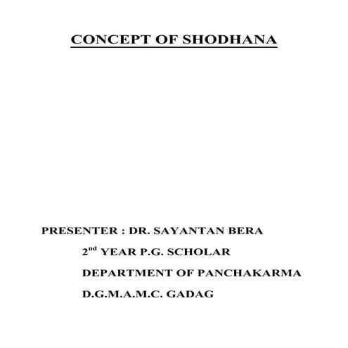 CONCEPT OF SHODHANA