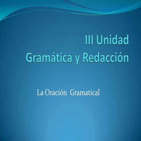 I i unidad la oracion