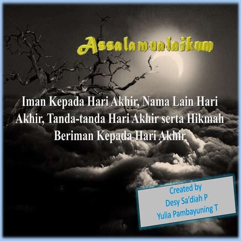 Iman kepada hari akhir