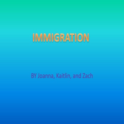 Immigration Slideshow