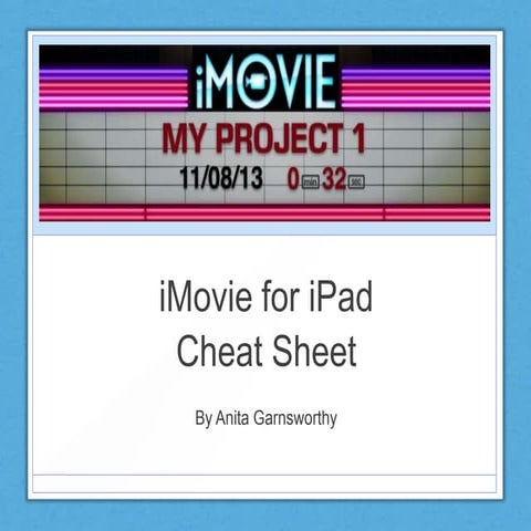 iMovie for iPad Tutorial