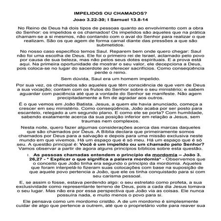 Impelidos ou chamados