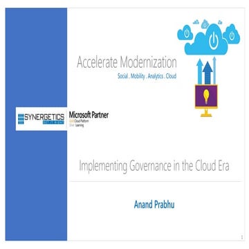 Implementing governance in the cloud era
