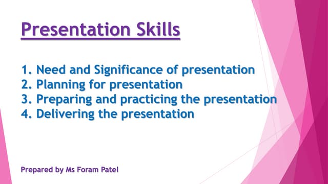 Importance of presentation