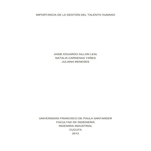 Importancia de la gestión del talento humano
