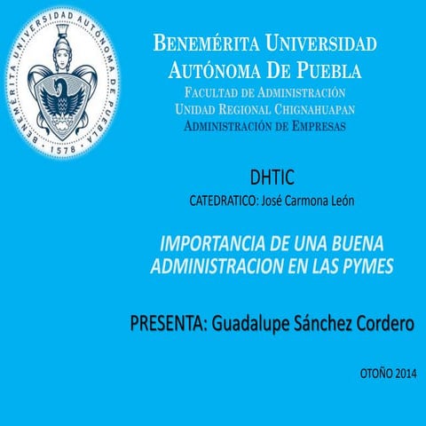 Importancia de una buena administracion en las pymes