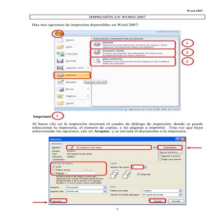 Impresión en word 2007
