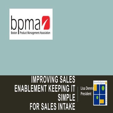 Improving Sales Enablement Keeping it Simple