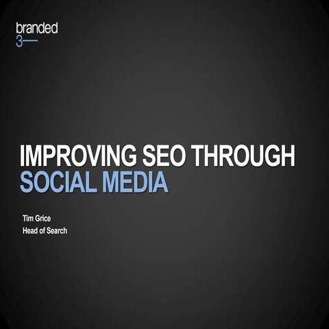 Social Media Theatre: Improving SEO Through Social Media
