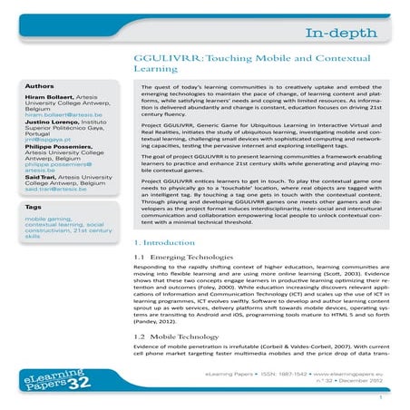 GGULIVRR: Touching Mobile and Contextual Learning