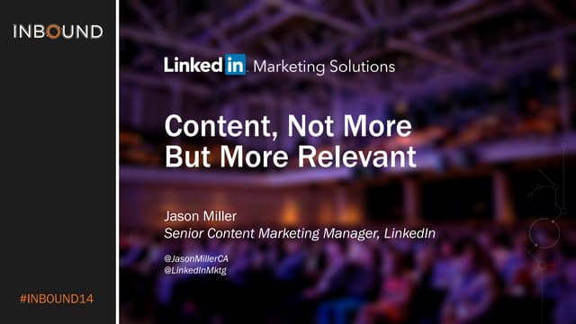 Inbound 2014 J Mills Face Melting Content Preso