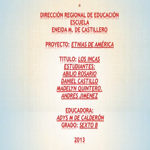 Incas   mapa sinoptico