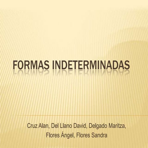 Formas Indeterminadas 