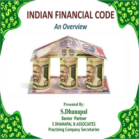 Indian financial code   an overview