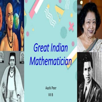 Indian great mathematician