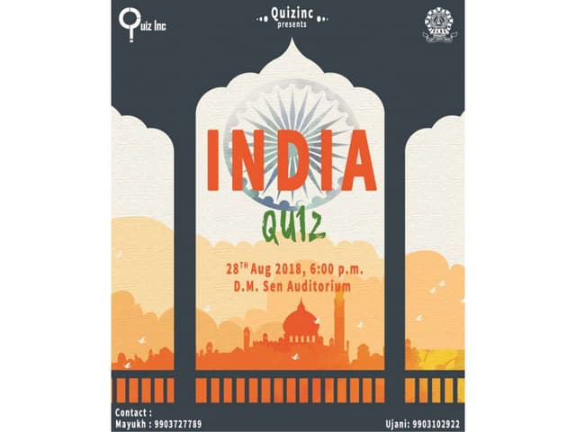 INDIA QUIZ Finals- Presented by QuizInc, NIT Duragpur 2018-19
