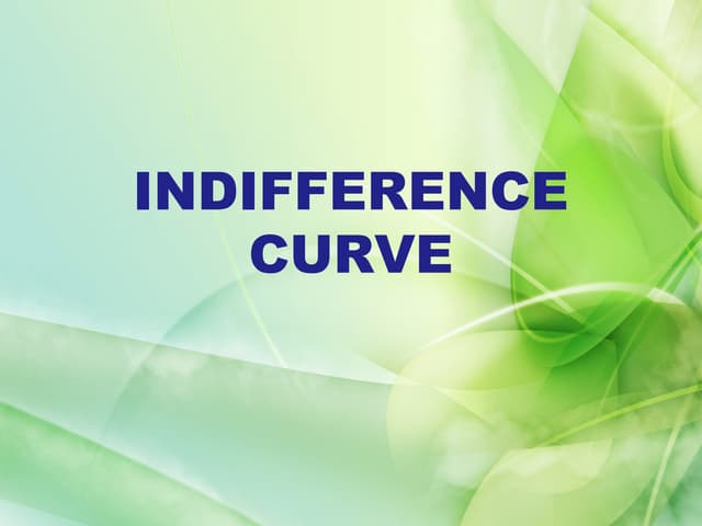 Indifference curve