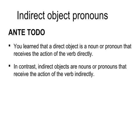 Indirect Object Pronoun