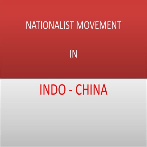 Nationalist Movement in Indo - china (CBSE X)