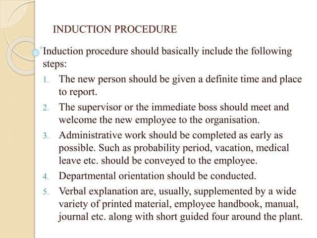 Induction procedure