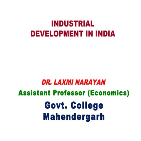 Industrial development in india