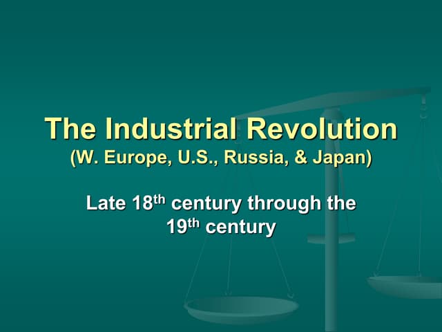 Industrial revolution intro 2015
