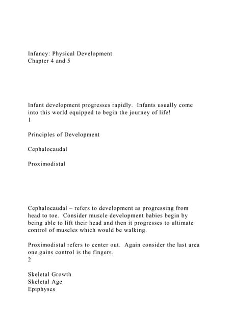 Infancy Physical Development Chapter 4 and 5Infan.docx
