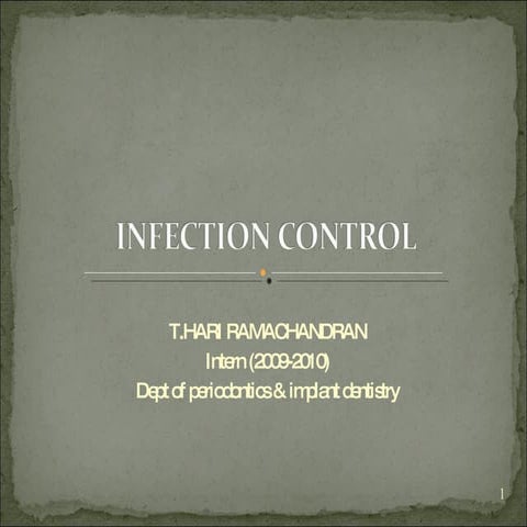 Infection control