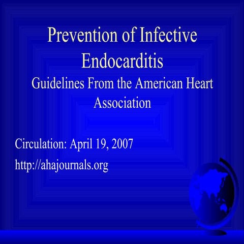 Infective endocarditis prophylaxis