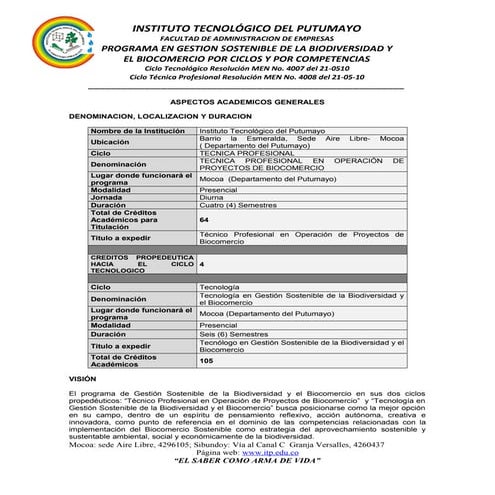 Informacion general programa byb