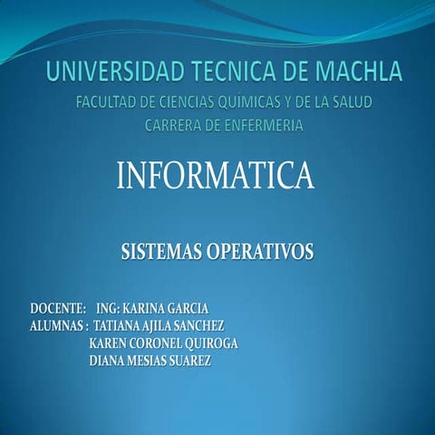 Informatica sistemas operativos
