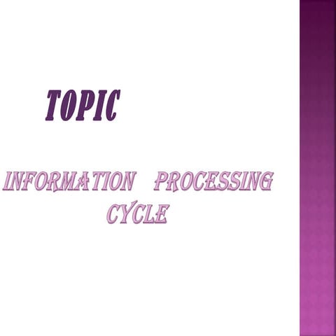 Information Processing Cycle 