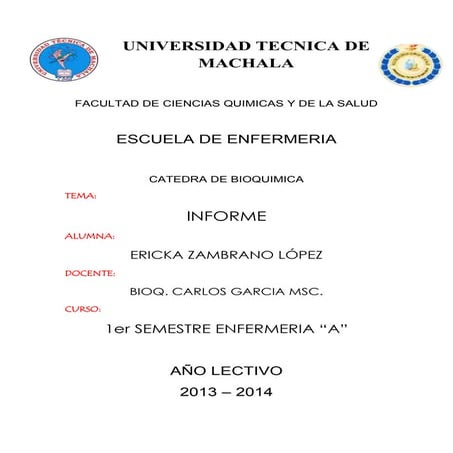 Informe Bioquimica