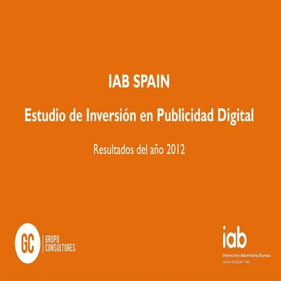 Informe Inversión Publicidad Digital 2012